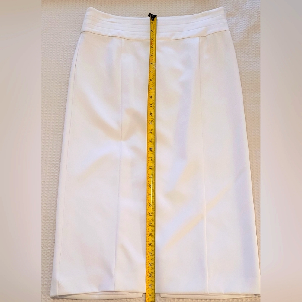 Kim Rogers White Pencil Skirt,  Size 10 - Picture 5 of 8
